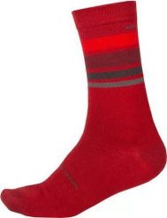 Skarpety Endura BaaBaa Merino Stripe. Czerwone skarpety ENDURA, z aplikacjami, z elastanu. Za 63.00 zł.