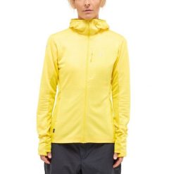 Damska Bluza Górska Mid Layer Lekka z Kapturem L.I.M Mid Fast II. Żółte bluzy Haglöfs, l, bez wzorów, z kapturem. W wyprzedaży za 299.00 zł.