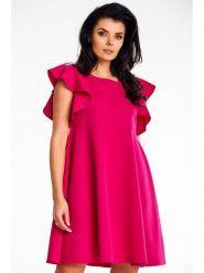 Awama Sukienka w kolorze różowym rozmiar: M. Różowe sukienki Awama, m, bez wzorów, bez kołnierzyka, bez ramiączek, mini, rozkloszowane. Za 127.99 zł.