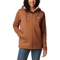 Damska bluza polarowa Columbia Weather Sherpa z pełnym zamkiem błyskawicznym. Brązowe bluzy Columbia, s, bez wzorów, z polaru, bez kaptura. Za 659.00 zł.