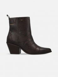 Wrangler Botki "Mae" w kolorze brązowym rozmiar: 36. Brązowe botki Wrangler, bez wzorów, ze skóry, bez obcasa, bez zapięcia. Za 219.95 zł.