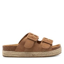 Espadryle Jenny Fairy. Brązowe espadryle Jenny Fairy, bez wzorów, bez obcasa, bez zapięcia. Za 139.99 zł.