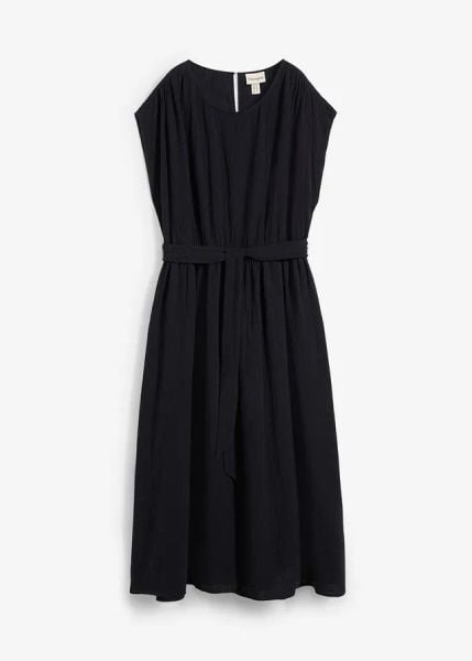 Długa sukienka z czystej bawełny. Zielone sukienki bonprix, bez wzorów, z bawełny, bez kołnierzyka, bez ramiączek, maxi. Za 137.99 zł.