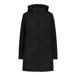 Parka damska z kapturem CMP. Czarne parki CMP, na zimę, z materiału, z kapturem. Za 675.60 zł.