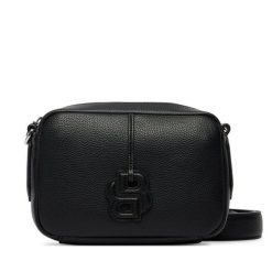 Torebka HUGO. Czarne listonoszki Hugo, bez wzorów, bez dodatków. Za 699.99 zł.