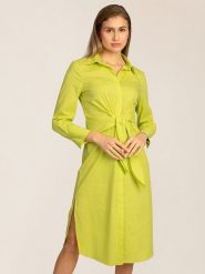 APART Sukienka w kolorze limonkowym rozmiar: 44. Zielone sukienki Apart, na co dzień, bez wzorów, z tkaniny, bez kołnierzyka, bez ramiączek, midi, proste. Za 143.99 zł.