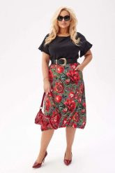 Czarna bawełniana bluzka Noir PLUS SIZE XXL. Czarne bluzki Moda Size Plus Iwanek, l, bez wzorów, z bawełny, eleganckie, bez kołnierzyka, plus size, bez ramiączek. Za 149.90 zł.