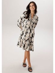 Aniston Sukienka w kolorze beżowo-czarnym rozmiar: 40. Brązowe sukienki Aniston, bez wzorów, z wiskozy, bez kołnierzyka, bez ramiączek, midi. Za 173.99 zł.