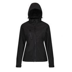 Softshell Z Kapturem Damski Venturer. Czarne kurtki sportowe Regatta, l, bez wzorów, z softshellu, z kapturem, trekkingowe. Za 196.99 zł.