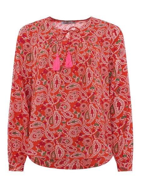 Zwillingsherz Bluzka w kolorze czerwonym rozmiar: L/XL. Czerwone bluzki Zwillingsherz, l, bez wzorów, z wiskozy, bez kołnierzyka, bez ramiączek. Za 83.03 zł.