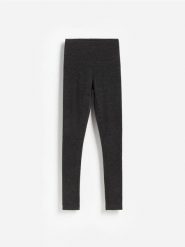 Legginsy z wełny merino - ciemnobrązowy. Brązowe legginsy Reserved, l, bez wzorów, z wełny. Za 219.99 zł.