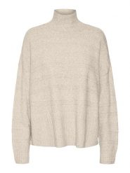 Vero Moda Sweter "Vmdoffy" w kolorze kremowym rozmiar: M. Brązowe swetry Vero Moda, m, bez wzorów, z materiału, bez ramiączek. Za 88.02 zł.