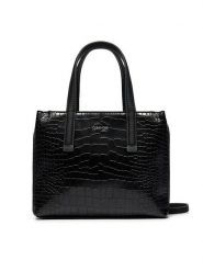Calvin Klein Torebka Ck Must Mini Tote_Croco K60K612163 Czarny. Czarne torebki klasyczne Calvin Klein, bez wzorów, ze skóry, bez dodatków. Za 599.99 zł.