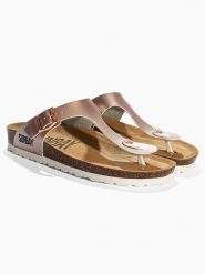 Sunbay Japonki "Camelia" w kolorze różowozłotym rozmiar: 37. Różowe klapki Sunbay, bez wzorów, z otwartym noskiem, bez obcasa. Za 132.05 zł.