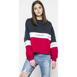 Tommy Jeans - Bluza. Szare bluzy sportowe Tommy Jeans, l, z nadrukiem, z bawełny, bez kaptura. Za 449.90 zł.