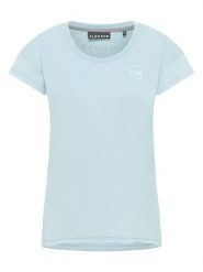 ELBSAND Koszulka "Ranva" w kolorze błękitnym rozmiar: M. Niebieskie bluzki ELBSAND, m, bez wzorów, z bawełny, bez kołnierzyka, bez ramiączek. Za 73.99 zł.