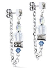 COEUR DE LION Kolczyki-wkrętki z kryształami Swarovski rozmiar: onesize. Niebieskie kolczyki COEUR DE LION, z kryształem, srebrne. Za 236.06 zł.