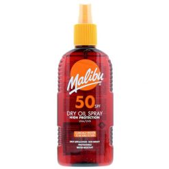 Malibu Dry Oil Spray suchy olejek w sprayu do opalania wodoodporny SPF50 Ochrona włosów przed słońcem 200 ml. Kremy do opalania Malibu. Za 58.99 zł.