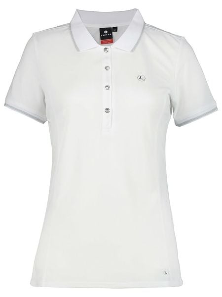 LUHTA Koszulka "Kivimaa" w kolorze białym rozmiar: XL. Białe bluzki Luhta, xl, bez wzorów, bez kołnierzyka, bez ramiączek. Za 65.54 zł.