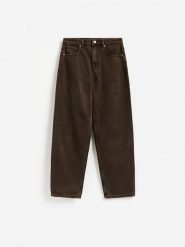 Jeansy mom balloon - dark grey jeans. Szare jeansy Reserved, bez wzorów. Za 139.99 zł.