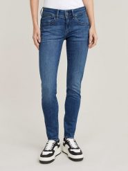 G-Star Dżinsy - Skinny fit - w kolorze niebieskim rozmiar: W28/L30. Niebieskie jeansy G-Star, l, z aplikacjami. Za 248.27 zł.