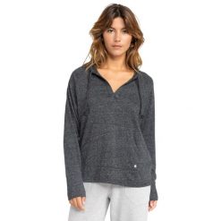 Bluza z kapturem dla Kobiety DESTINATION SURF Czarny. Szare bluzy Roxy, bez wzorów, z bawełny, z kapturem. Za 229.99 zł.