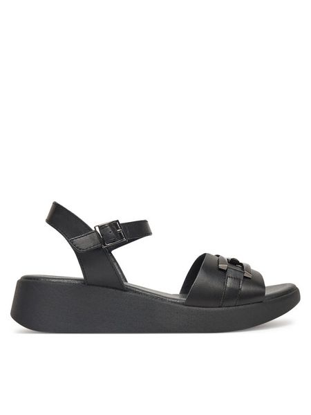 Lasocki Sandały ARC-2287-23 Czarny. Czarne sandały Lasocki, bez wzorów, ze skóry, bez obcasa, na koturnie, bez zapięcia. Za 127.99 zł.