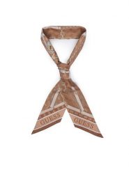 Guess Apaszka AW5681 POL03 Brązowy jasny. Brązowe rękawiczki Guess, z aplikacjami, z poliesteru. Za 114.99 zł.
