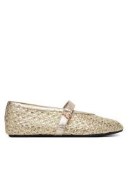 Patrizia Pepe Baleriny PPJ376.27 Złoty. Żółte baleriny Patrizia Pepe, bez wzorów, ze skóry, bez obcasa. Za 539.99 zł.