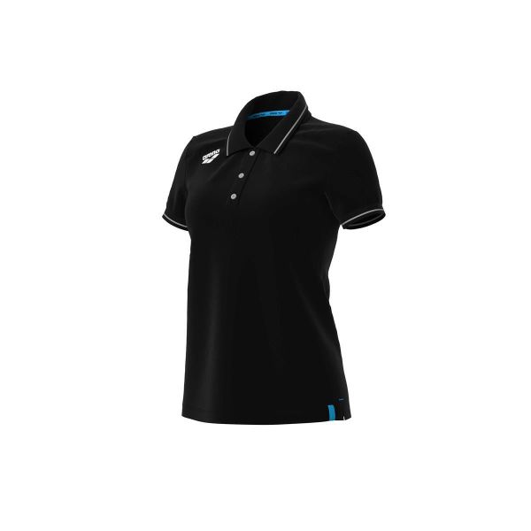 Koszulka polo damska Arena Team Polo shirt Solid Cotton. Czarne bluzki Arena, m, bez wzorów, z bawełny, sportowe, bez kołnierzyka, bez ramiączek. Za 239.00 zł.