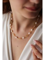 Pierres delicates Pozłacany naszyjnik z cytrynami - dł. 43 cm rozmiar: onesize. Czerwone naszyjniki Pierres delicates, z cytrynem, pozłacane. Za 104.89 zł.