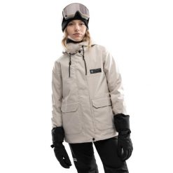 Kurtka snowboardowa premium damska Ultimate Saslong. Brązowe kurtki narciarskie SIROKO, bez wzorów, bez kaptura, snowboardowy. W wyprzedaży za 883.95 zł.