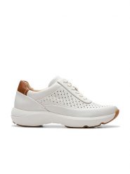 Clarks Skórzane sneakersy "Tivoli Grace" w kolorze kremowym rozmiar: 41. Brązowe trampki Clarks, bez wzorów, bez zapięcia. Za 215.71 zł.