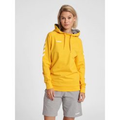 Bluza sportowa z kapturem damska Hummel Go Cotton Hoodie Woman. Brązowe bluzy Hummel, s, bez wzorów, z kapturem. Za 212.90 zł.
