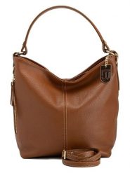 Lucca Baldi Skórzana torebka "Carrara" w kolorze jasnobrązowym - 36 x 28 x 12 cm rozmiar: onesize. Brązowe torby na ramię Lucca Baldi, bez wzorów, z materiału, na ramię, bez dodatków. Za 304.99 zł.