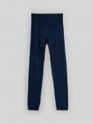 4F Bielizna termoaktywna bezszwowa (dół) damska - granatowa XL/XXL. Niebieskia bielizna sportowa 4f, s, bez wzorów, z materiału. Za 129.99 zł.