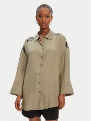 ACCESS FASHION Koszula 53-7027-437 Zielony Loose Fit. Zielone koszule ACCESS FASHION, m, bez wzorów, z wiskozy, bez kołnierzyka, bez ramiączek. Za 389.99 zł.
