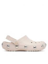 Crocs Klapki Classic Big Studded Clog 214236 Kremowy. Białe klapki Crocs, bez wzorów, z tworzywa sztucznego, bez obcasa. Za 259.99 zł.