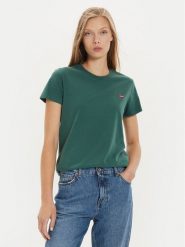 Levi's® T-Shirt The Perfect 39185-0349 Zielony Standard Fit. Zielone t-shirty m, bez wzorów, z bawełny, bez kołnierzyka, bez ramiączek. Za 89.99 zł.