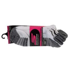 Skarpetki sportowe damskie 3pk Womens Perf White Color Pop. Białe skarpety Skechers, bez wzorów, z materiału. Za 59.99 zł.