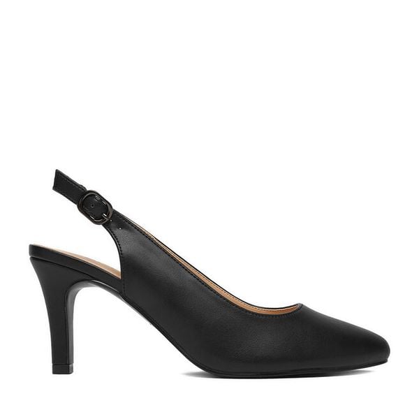 Szpilki JENNY. Czarne szpilki Jenny, bez wzorów, bez obcasa, na szpilce, bez zapięcia. Za 129.99 zł.