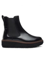 Clarks Sztyblety Orianna W Up 261748214 Czarny. Czarne botki Clarks, bez wzorów, ze skóry, bez obcasa, na płaskiej podeszwie, bez zapięcia. Za 719.99 zł.