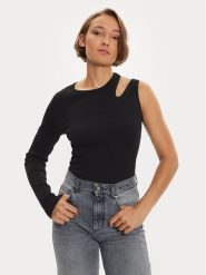 Replay Bluzka W3142 .000.23747 Czarny Slim Fit. Czarne bluzki Replay, l, bez wzorów, z bawełny, bez kołnierzyka, bez ramiączek. Za 149.99 zł.
