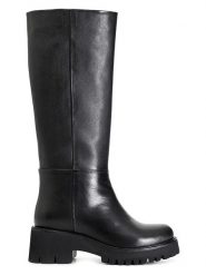 Cafe Noir Skórzane kozaki w kolorze czarnym rozmiar: 40. Czarne kozaki Cafe Noir, na zimę, bez obcasa, bez zapięcia. Za 304.56 zł.