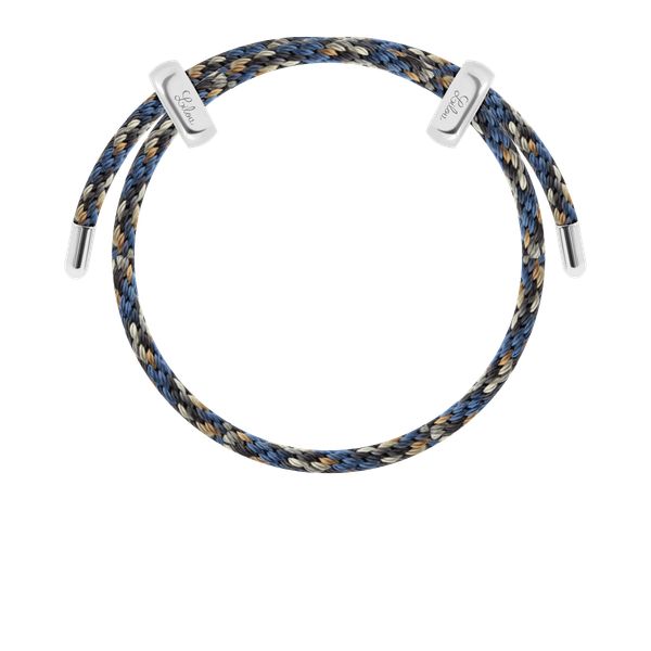 Bransoletka Liana, posrebrzana, wielokolorowa w granatowych odcieniach. Bransoletki Lilou, posrebrzane. Za 149.00 zł.