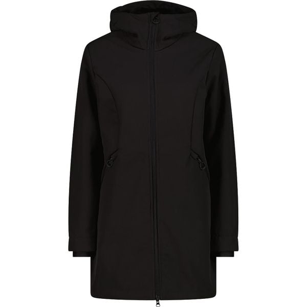 Parka z sztucznym futrem softshell damska CMP. Czarne parki CMP, na zimę, uniwersalny, z materiału. Za 432.50 zł.