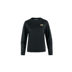 Czarna Bawełniana Bluza Fjällräven. Czarne bluzy sportowe Fjällräven, na zimę, bez wzorów, z bawełny, bez kaptura. Za 387.20 zł.