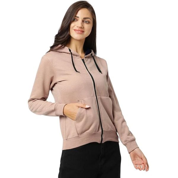 Bluza Rozpinana Damska. Brązowe bluzy MARTES ESSENTIALS, m, bez wzorów, z bawełny, z kapturem. Za 114.99 zł.
