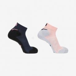 Skarpety sportowe do biegania Salomon Speedcross Ankle 2 pary. Czarne skarpety Salomon, bez wzorów, z elastanu. Za 105.00 zł.