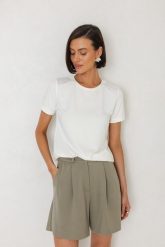 T-SHIRT ROMA MODAL ECRU S - Flawless. T-shirty Flawless, s, bez wzorów, z jeansu, bez kołnierzyka, bez ramiączek. Za 200.00 zł.